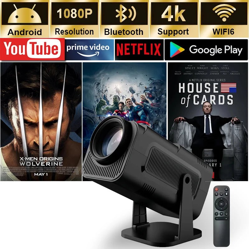 2025 4K Android 11 Projector Native 1080P 390ANSI HY320 mini Dual Wifi6 BT5.0 1920*1080P Cinema portable Projetor upgrated HY300 - Magcubic Store