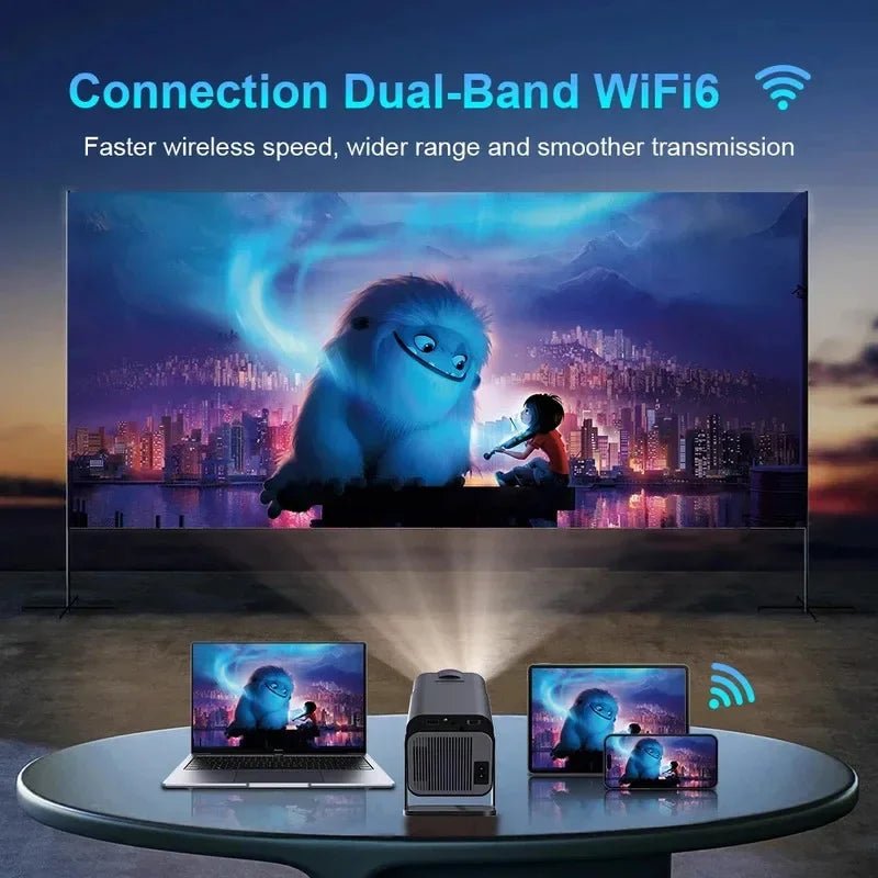 2025 4K Android 11 Projector Native 1080P 390ANSI HY320 mini Dual Wifi6 BT5.0 1920*1080P Cinema portable Projetor upgrated HY300 - Magcubic Store