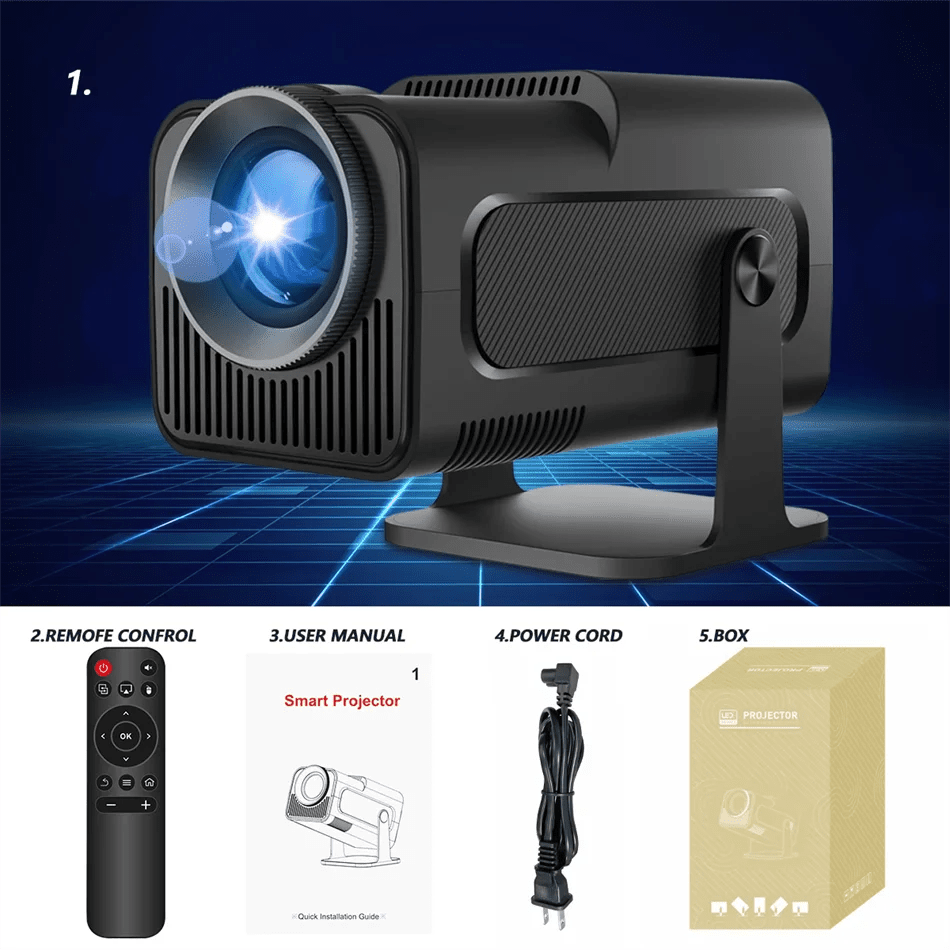 2025 4K Android 11 Projector Native 1080P 390ANSI HY320 mini Dual Wifi6 BT5.0 1920*1080P Cinema portable Projetor upgrated HY300 - Magcubic Store