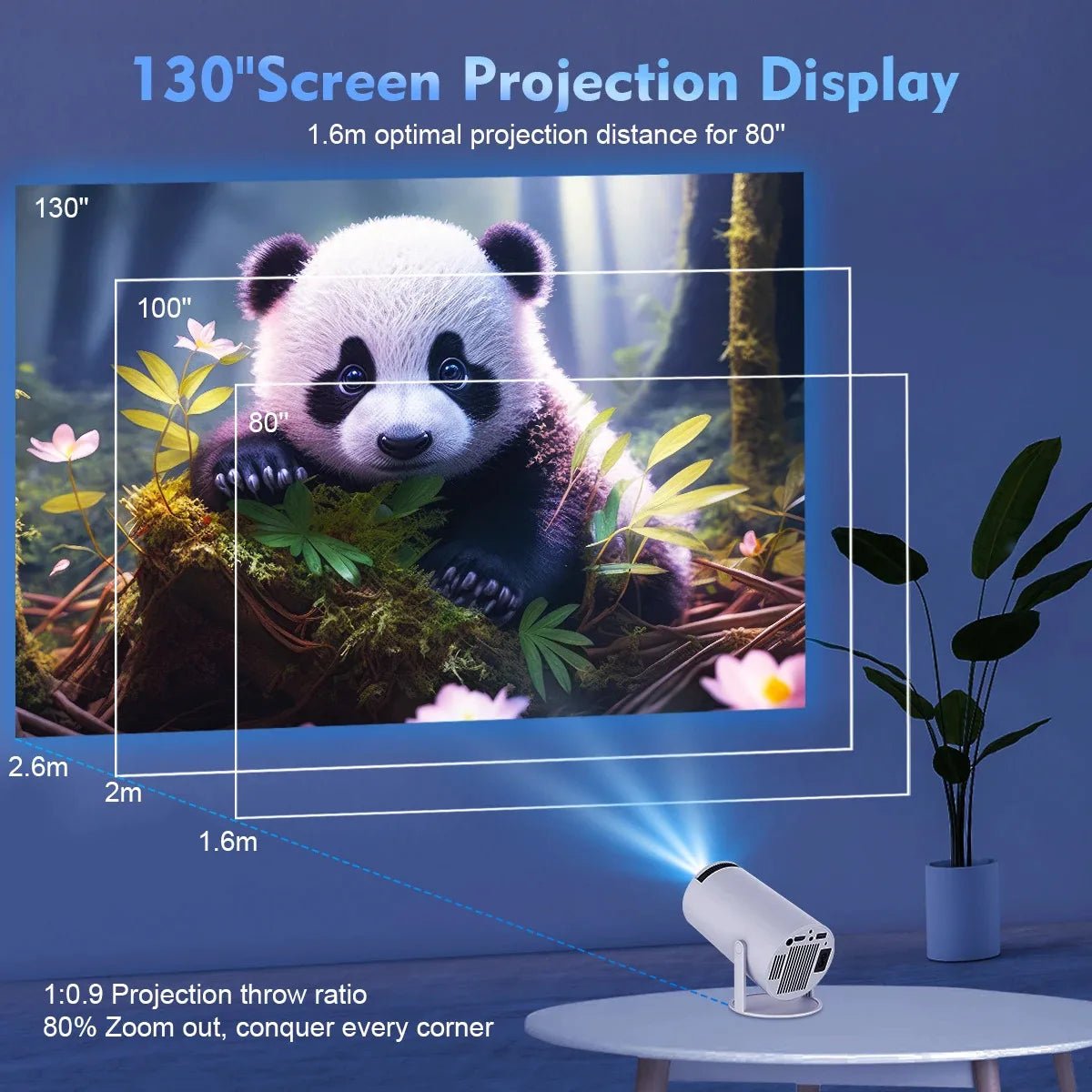 2025 DITONG HY300 pro Plus HD 4K Projector portatil 1280x720P Android LED Video Home Theater Cinema Proyector Movie HY320 mini - Magcubic Store