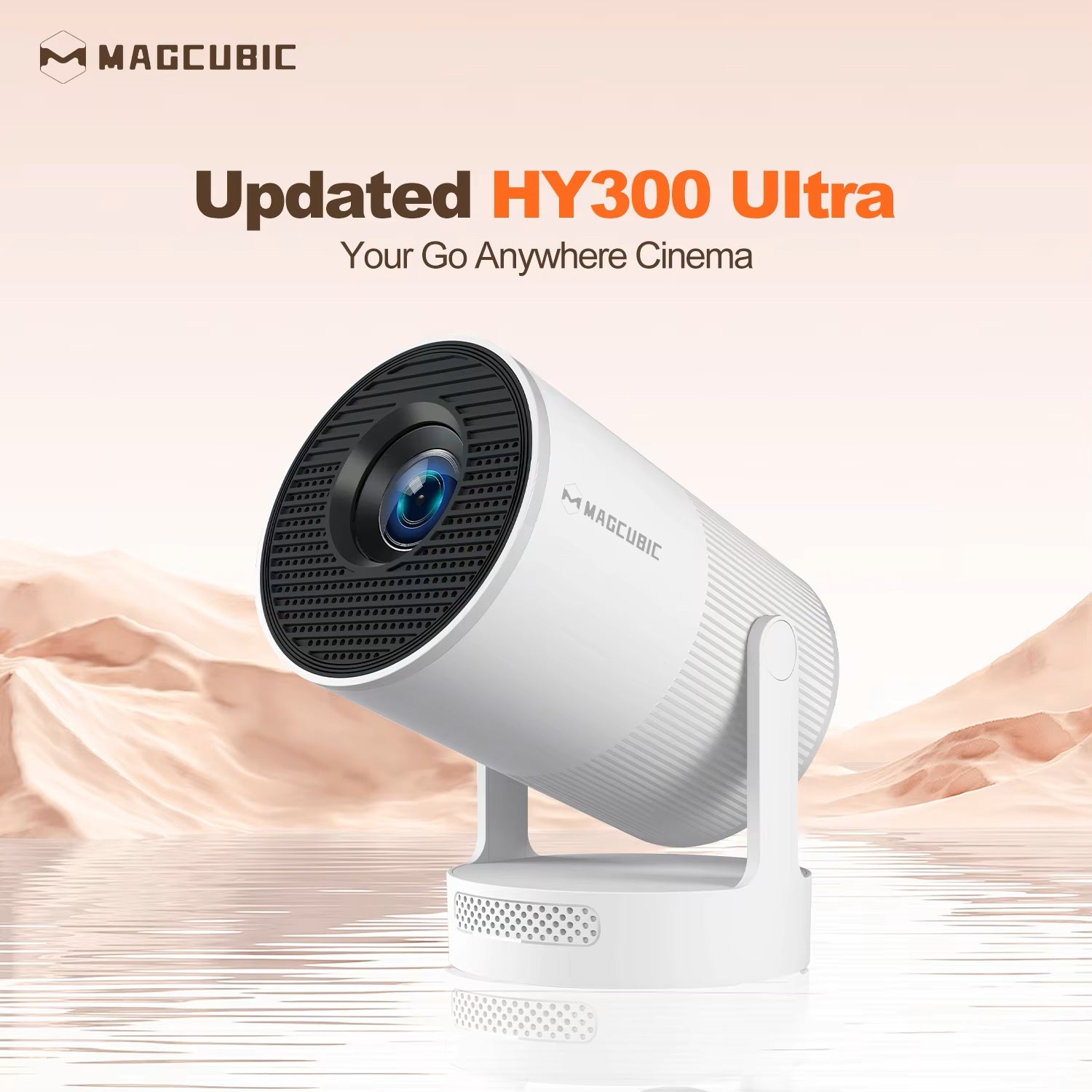 Magcubic HY300 Pro + Projector 8K 720P With 5W Speaker Android 14 8000 Lumens WiFi 6 BT5.4 Outdoor Video Home Theater Projector