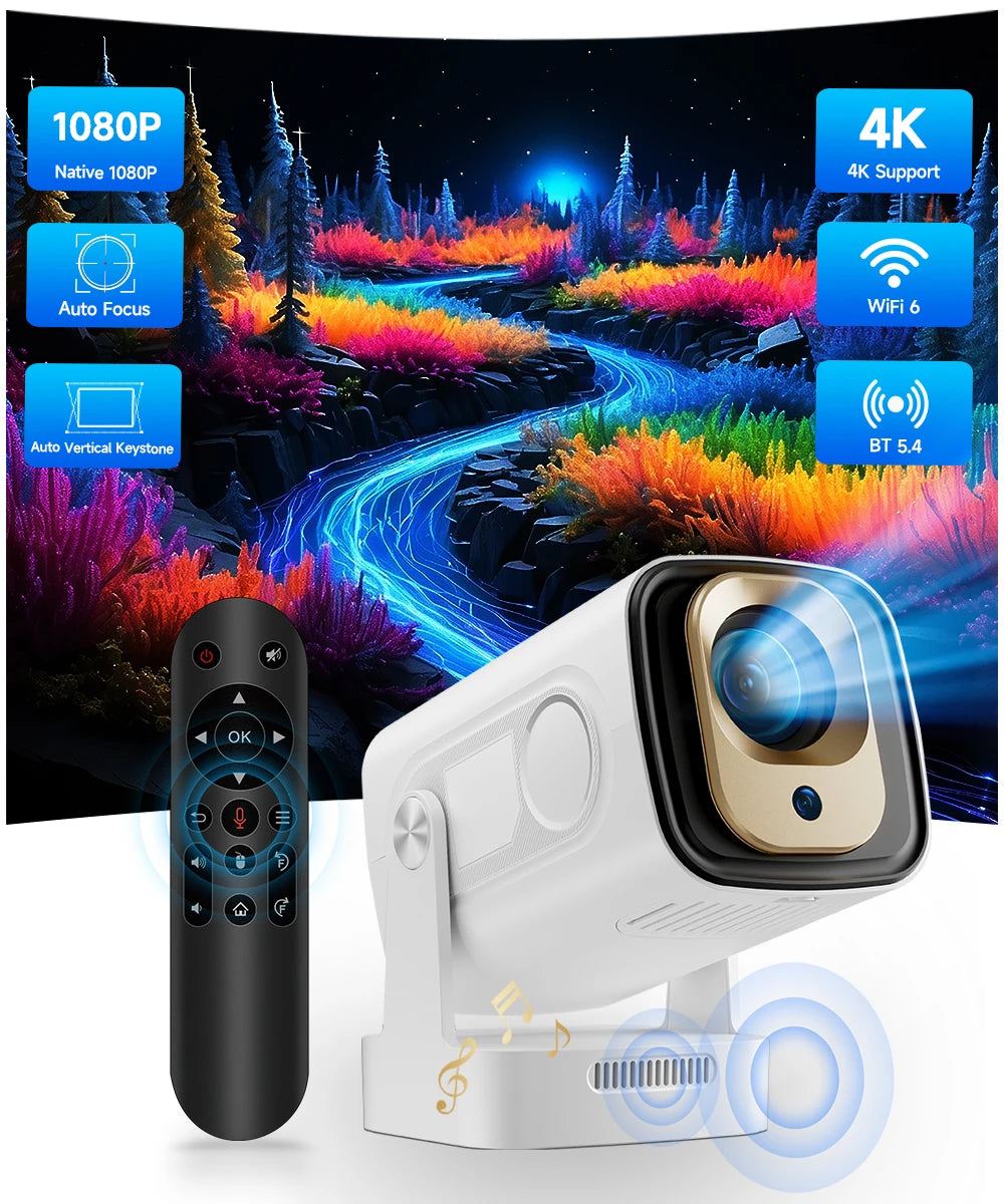 Magcubic HY310 330ANSI Android11 1080P Mini Projector 4K Auto Focus Native 5W Speaker Air Mouse Voice Assistant Upgrated HY300