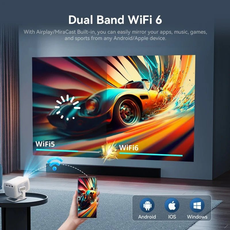 DITONG X3Plus HD projector Native 1080P support 4K WIFI6 BT5.4 Android mini Portable projector led home theater video projector - Magcubic Store