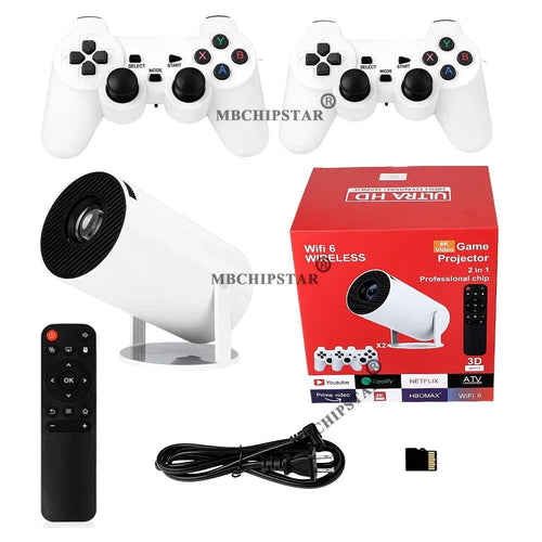 H90PRO 4K Gaming Projector 19000+ 3D Retro Video Games Wireless Gaming Controller for PS1/SEGA Portable Home Theater Dual System - Magcubic Store