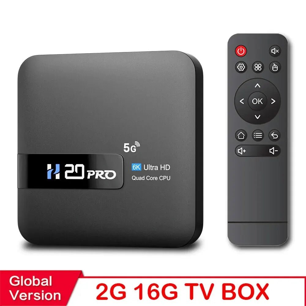 HONGTOP H20PRO Smart TV Box WiFi6 Android 10 6K 4K 3D Media Player TV Box Android 2.4G&5G WIFI Very Fast 1080P Set Top Box - Magcubic Store