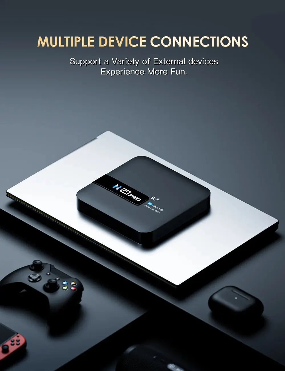 HONGTOP H20PRO Smart TV Box WiFi6 Android 10 6K 4K 3D Media Player TV Box Android 2.4G&5G WIFI Very Fast 1080P Set Top Box - Magcubic Store