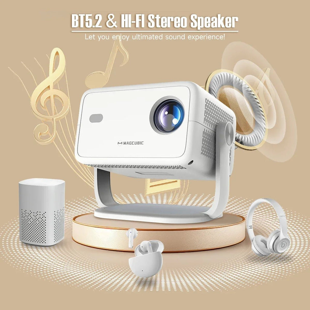 Magcubic 650ANSI L018 4K Projector Native 1080P Home Cinema Auto Focus Keystone Android 11 WiFi6 Portable Projector for Outdoor - Magcubic Store