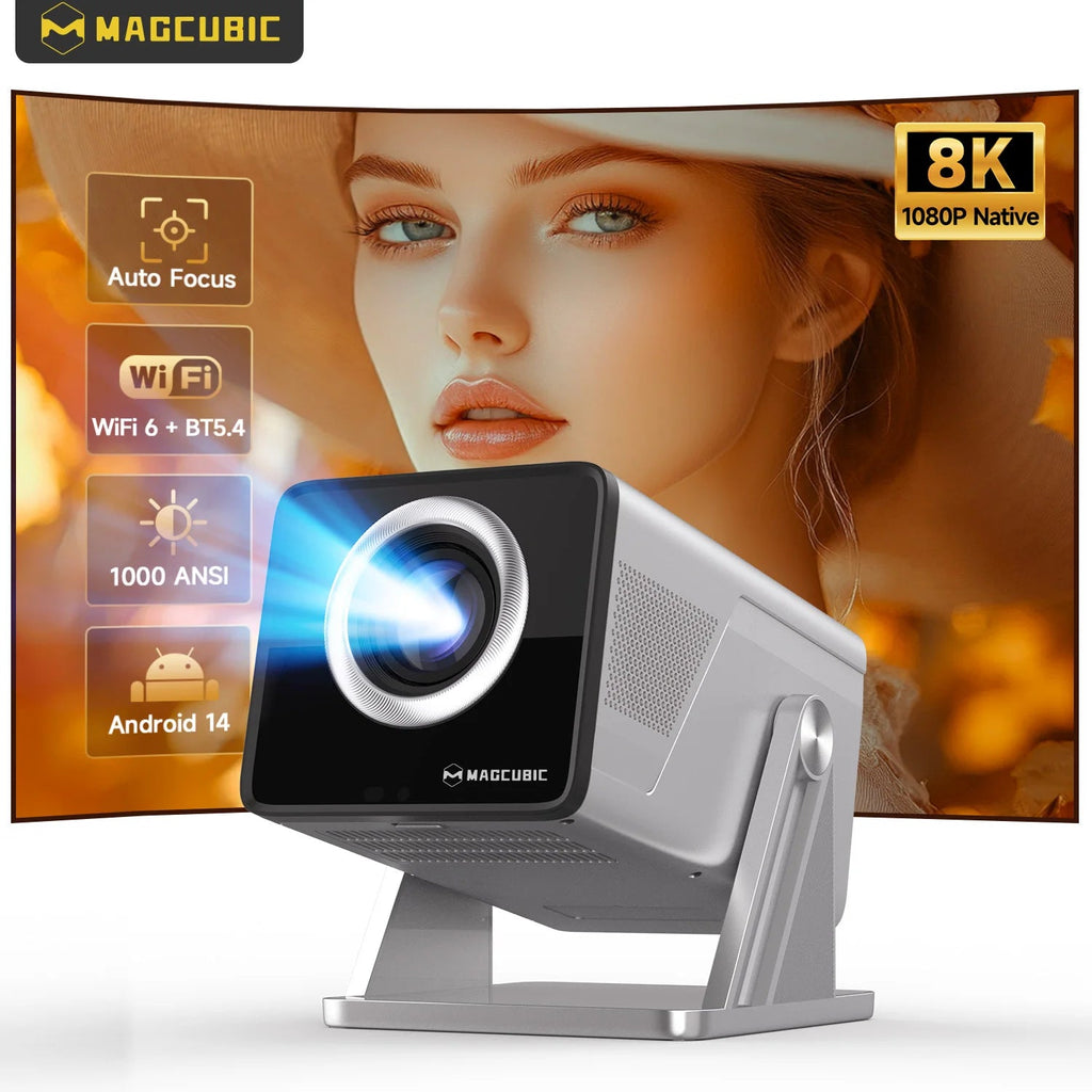 Magcubic 8K Support HD 1080P 1000ANSI X7 Projector With 5W Speaker Android 14 WiFi6 BT5.4 Outdoor Video Home Theater Projector - Magcubic Store