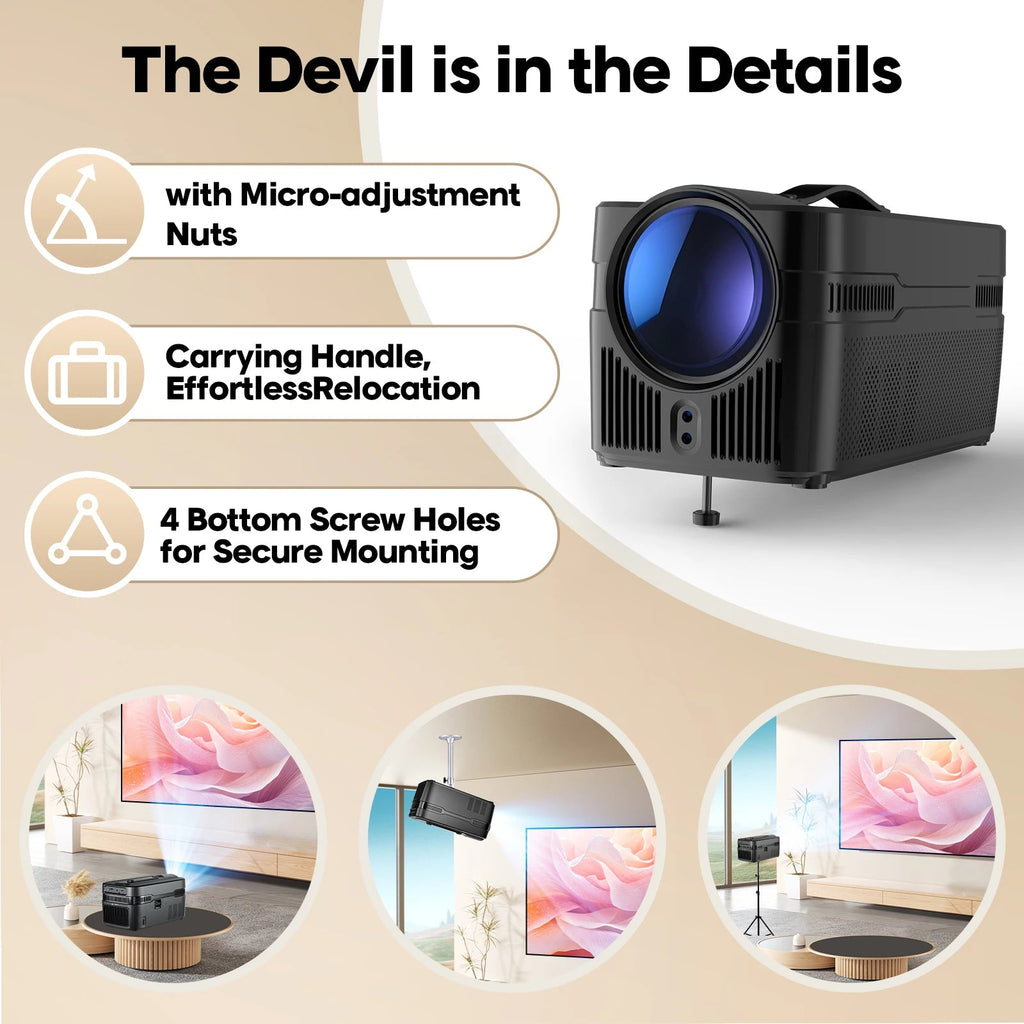 Magcubic 900ANSI HY450 C Auto Focus Projector 8K 1080P Ultra Short Throw Allwinner H726 BT5.4 Auto Offset Home Theater Voice - Magcubic Store