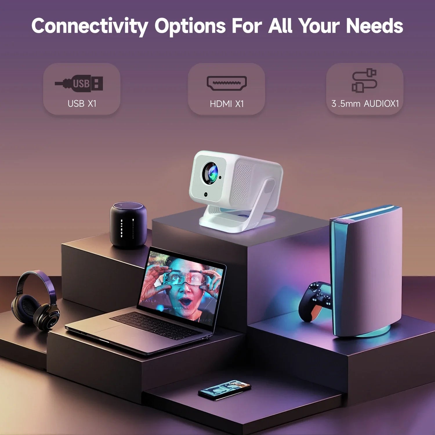 Magcubic HY310X Auto Focus 420ANSI Android 11 Keystone 4K Mini Projector with Full HD 1080Pfor Outdoor Theater Stand Projector - Magcubic Store