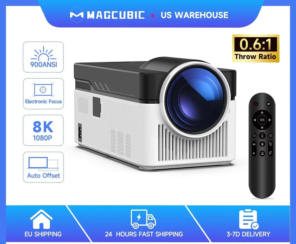 Magcubic HY450 Ultra Short Throw Projector 900ANSI 8K 1080P Allwinner H726 BT5.4 Auto Offset Electronic Focus Home Theater Voice - Magcubic Store