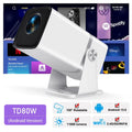 ThundeaL 4K Full HD Projector FHD TD80W Android WiFi 3D Home Theater TD80 Portable Beam Projector Meeting Video Movie PK HY320 - Magcubic Store